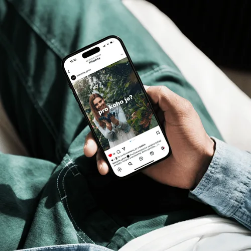 Instagram Biocycle Grow na mobilním telefonu