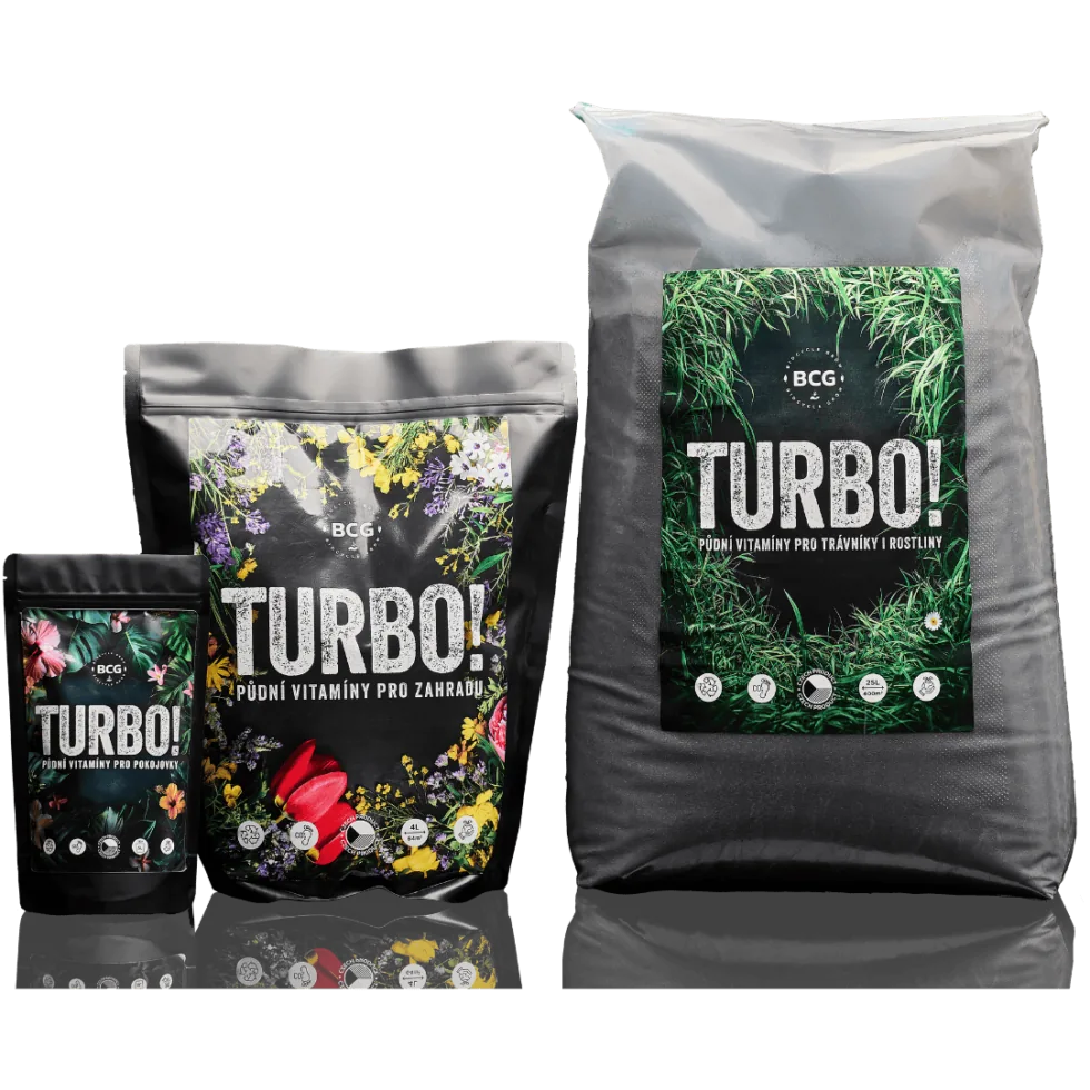 Balení TURBO! Půdní vitamíny pro pokojovky, zahradu a trávníky